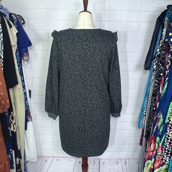 👗 |•NINE WEST•| Animal Print Long Sleeve Dress Size XXL - Picture 4 of 11